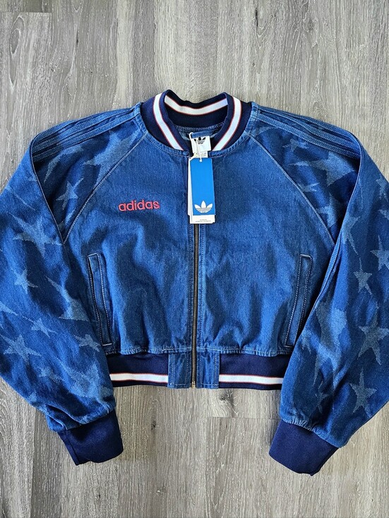 adidas Originals Jackets & Blazers - NWT Adidas Originals SST Graphic Denim Varsity Bomber Jacket